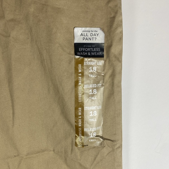 Lee All Day Pants Khaki Relaxed Fit Straight Leg Womens Size 18 Tall - Picture 4 of 13